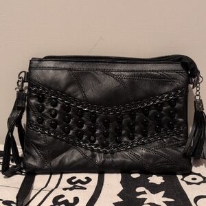 Elegant Black Leather Women's Bag